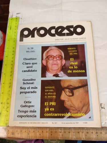 Revista Proceso N567 Septiembre 1987 Editorial Cisa