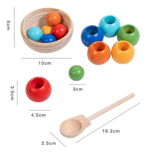 Bolas En Tazas Juguete Juguetes Sensoriales 6 Colores