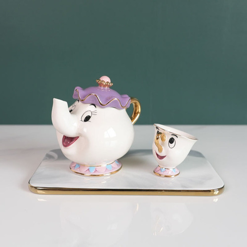 35pcs Juego De Tazas Para Tetera La Bella Y La Bestia
