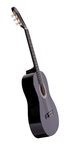 Imagen 2 de 12 de Guitarra Criolla Niño Parquer Negra Estudio Funda Cuota