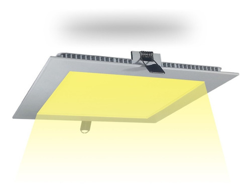 Panel Led 9w Cuadrado Luz Calida Incrustar Certificados Color Blanco