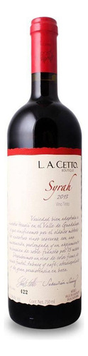 Caja De 3 Vino Tinto L.a. Cetto Boutique Syrah 750 Ml