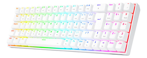 Teclado Zed Pro Rgb Switch Brown Redragon K627p-WNS-W Blanco Idioma portugués