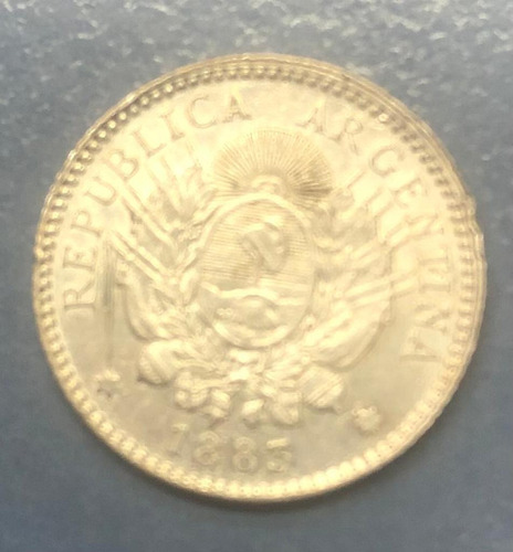 Moneda Plata 10 Centavos Patacon Año 1882 Excelente