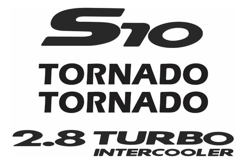 Jogo Emblema Adesivo Resinado S10 Tornado Kitr26