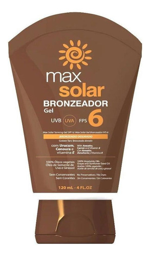 Bronzeador Gel Maxi Solar Fps6 120ml