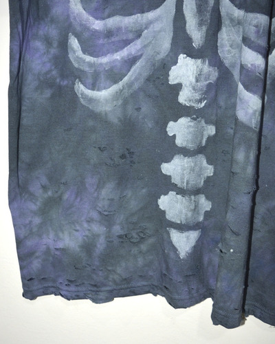 Imagen 5 de 6 de Remera Esqueleto Bones Grunge Roturas Desgastado Caustico B