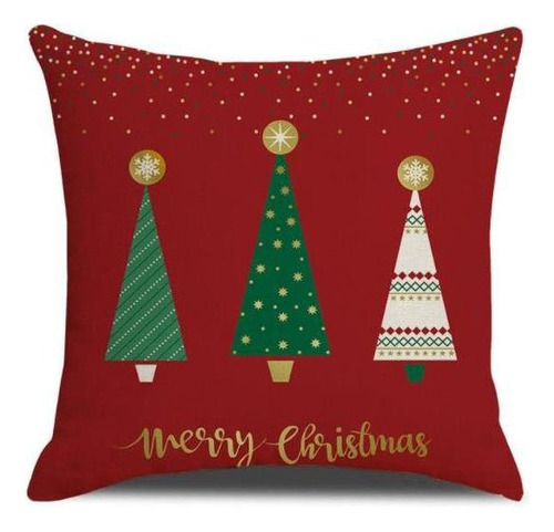F Conjunto De 6 Fronhas De Natal 45 X 45cm