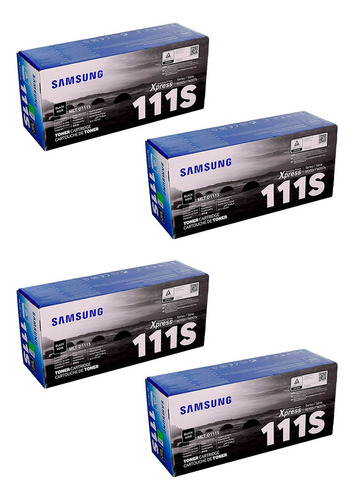 Pack X4 Tóner Samsung Mlt-d111s Para Impresora 1000p Negro