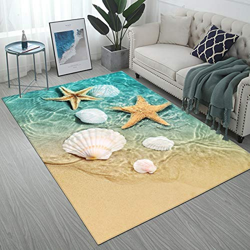 Ormis Starfish And Seashell - Alfombra Moderna De Microfibr