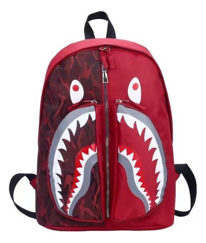 Tiburón Mochila Graffiti Estudiante Bolsa Escolar Bandolera