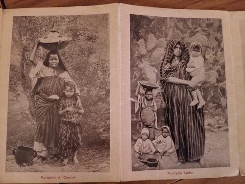 2 Antiguos Dossier De Fotos Postales Tripoli Italiana (Usado)