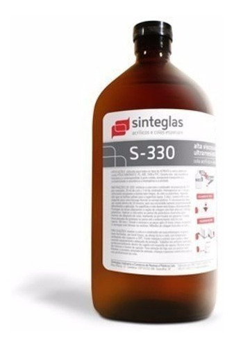 Cola Forte Acrílica Sinteglas S-330 Promoção 100ml