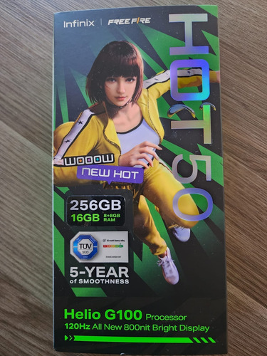 Smartphone Infinix Hot 50 16gb Ram (8+8) 256gb Rom/ Com Nfc Preto