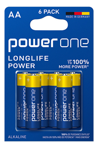 Pilas Aa Alcalinas Powerone 6 Unidades