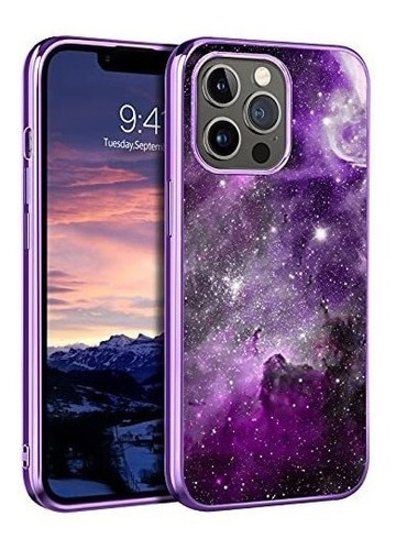 Funda Compatible Con iPhone 13 Pro Diseño Nebulosa Purpura