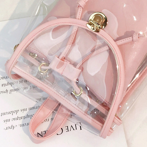 Gran Valor Bolso Mochila Transparente