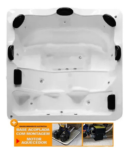 Spa Hidromassagem Monterrey 2,40x2,20 22 Jatos Aquecedor