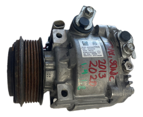 Compresor Chevrolet Trax/sonic 2013-2020 Motor 1.4 1.8 (Usado)