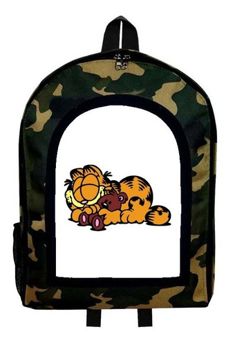 Mochila Camuflada Garfield Gato Modelo 71