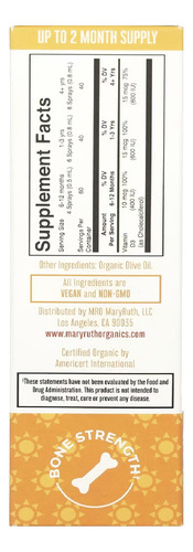 Mary Ruth's Spray Líquido Vitamina D3 Sin Sabor 30ml