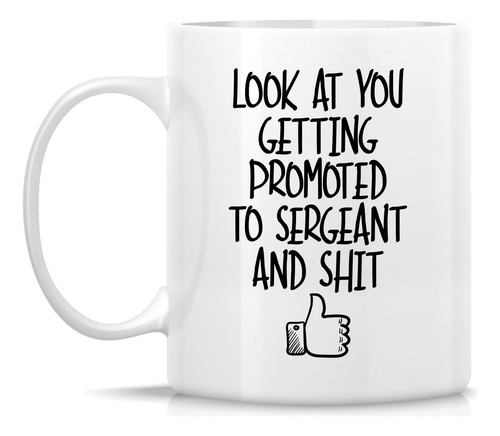 Taza Divertida Sargento De Policía Promocionada Por Sargen