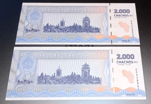 Bono Provincia La Rioja 2000 Chachos X 2 Correlativos (Usado)