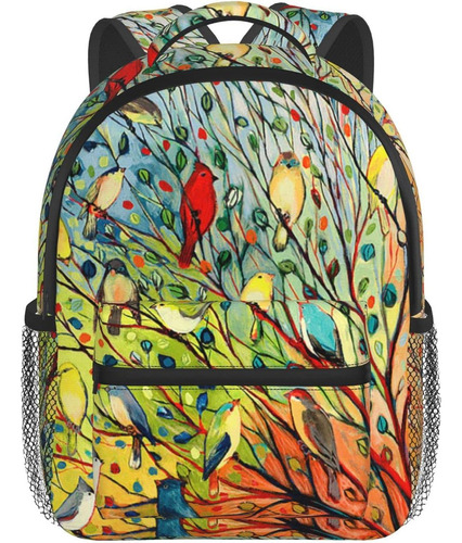 Dujiea Mochila 12 Niños, Diseño Pájaros Vida Del Árbol, Y