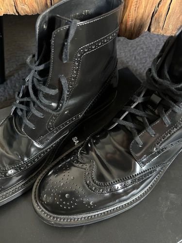 Botas Saint Laurent Negro 43 Y Medio (Usado)