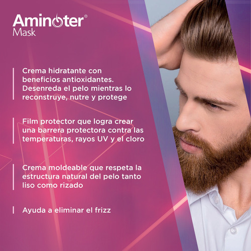 Aminoter Mask Mascarilla Cuidado Capilar Puntas Secas 140g