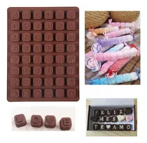 Comprar Molde De Silicón Cubos De Letras Jabones Chocolate