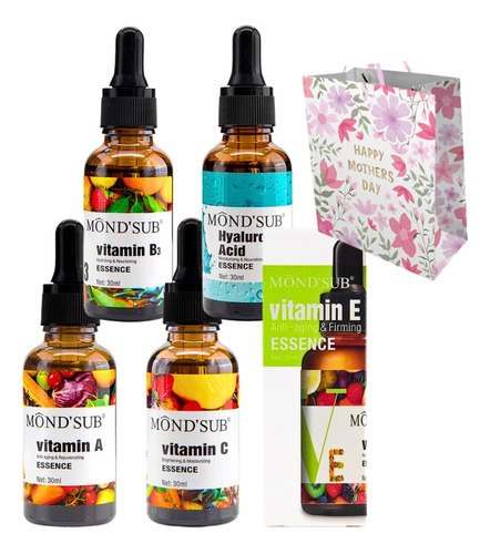 Pack X5 Serúm Mondsub Vitamina A - B3 - C - E - Ácido Hialur