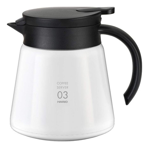 Servidor De Bebidas De Metal Aislado V60, 800 Ml, Blanc...