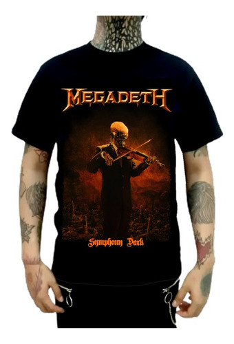 Playera Megadeth Banda Thrash Metal Symphony Dark