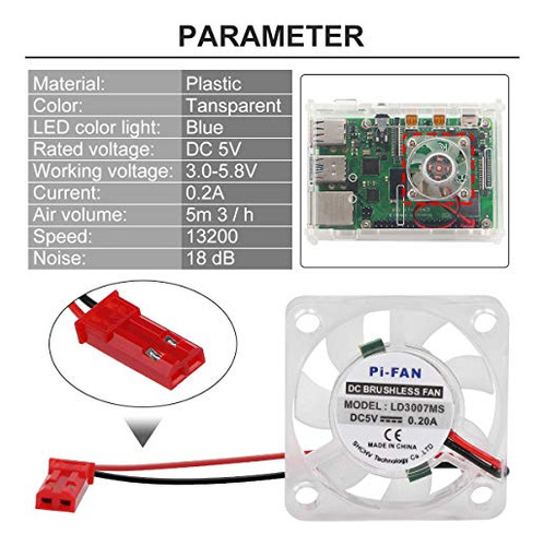 Ventilador Makerfocus Para Raspberry Pi 4, Ventilador De Ref