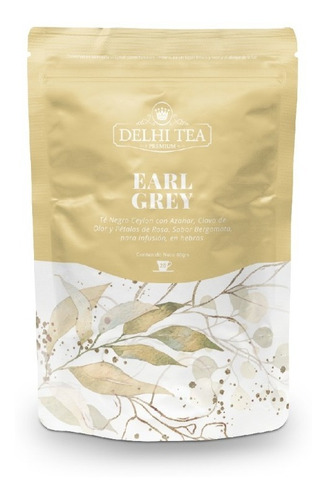 Imagen 1 de 4 de Té Hebras Delhi Tea Premium Earl Grey