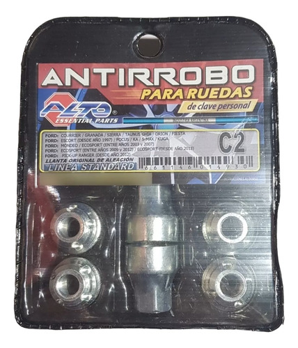 Juego De Tuercas  Antirrobo Ford Focus Llanta De Aleación