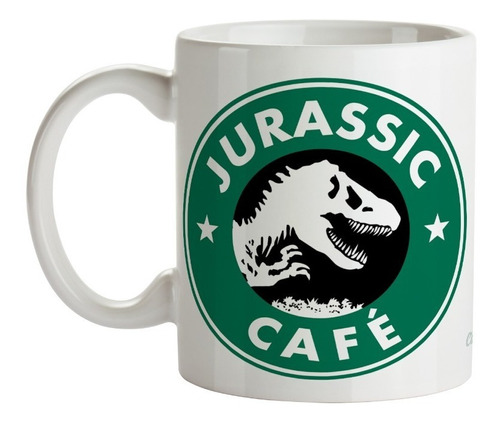 Caneca Xícara Jurassic World Park Café T Rex Dinossauro