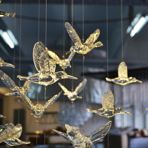 2-7 Piezas De Pájaros Acrílicos De Cristal Para