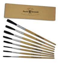 Comprar 8 Pinceles Carnevale Para Filetear 4 Chatos Y 4 Redondos