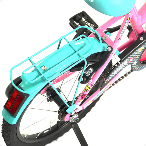 Bicicleta Infantil Aro 16 Stone Drika Rosa Feminina Menina Com Cesta