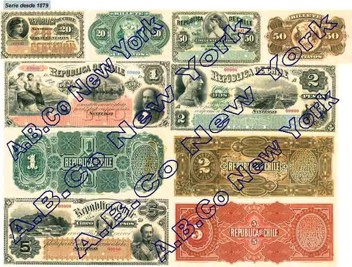 Billetes Facsimilares (24) Republica De Chile  A. Baknote Co