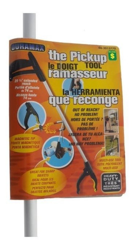 Pistola Pinza Larga Alcanzar Objetos Punta Magnetica Anciano