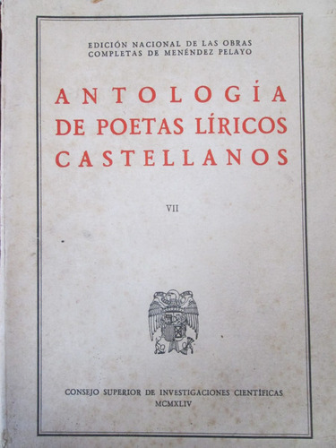 Antologia De Poetas Liricos Castellanos Vii