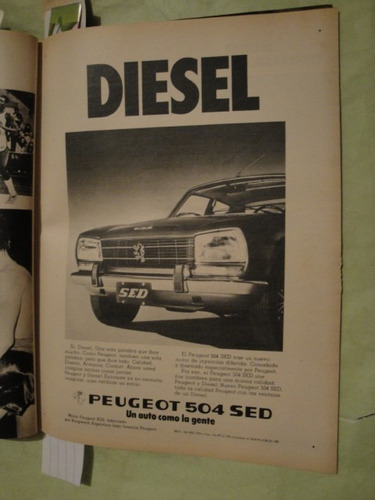 Publicidad Peugeot 504 Sed Diesel Año 1979