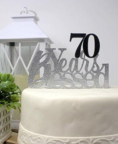 Acerca De Detalles Cat70yb 70 Años Beat Cake Topper, 3rttf