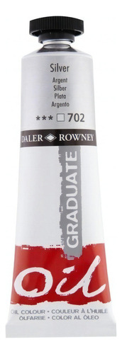 Oleo Profesional Pomo Daler Rowney Graduate 38ml X Unidad Color Del Óleo 702 Plata