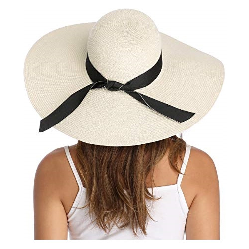 Sombrero De Paja Para Mujer Con Ala Ancha