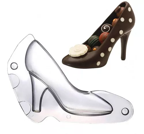 CTGVH de Calidad Alimentaria de Policarbonato Zapatos 3D Pastel de Chocolate Fondant Molde para Hornear en Casa Herramienta de Bricolaje,Bolsos de Mujer 