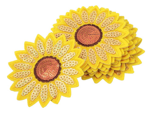 12 Parches Bordados Parches Girasol Ropa Pegatinas G